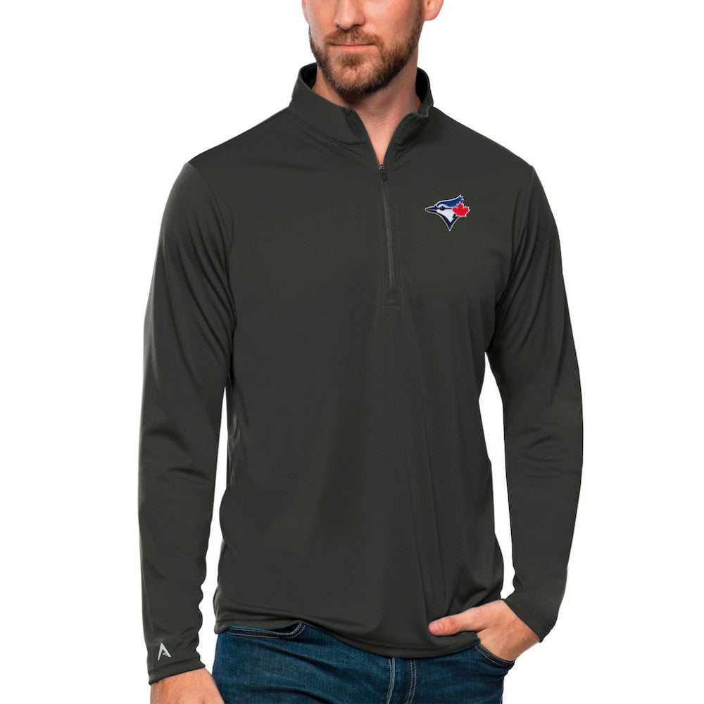 Toronto Blue Jays Antigua Tribute Quarter-Zip Pullover Top Discount