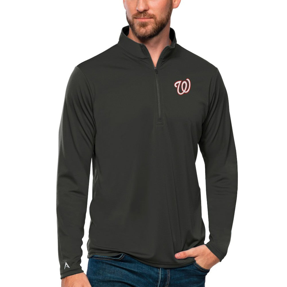 Washington Nationals Antigua Tribute Quarter-Zip Pullover Top Discount