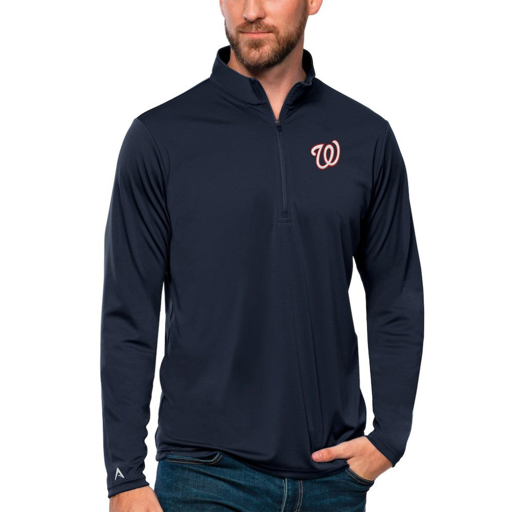 Washington Nationals Antigua Tribute Quarter-Zip Pullover Top Outlet