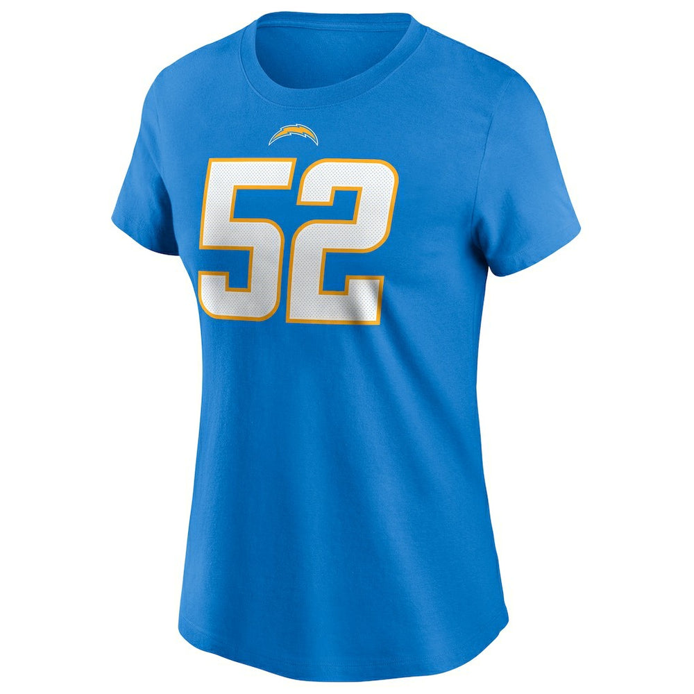 Khalil Mack Los Angeles Chargers Women's Player Name & Number T-Shirt - Powder Blue - Nike