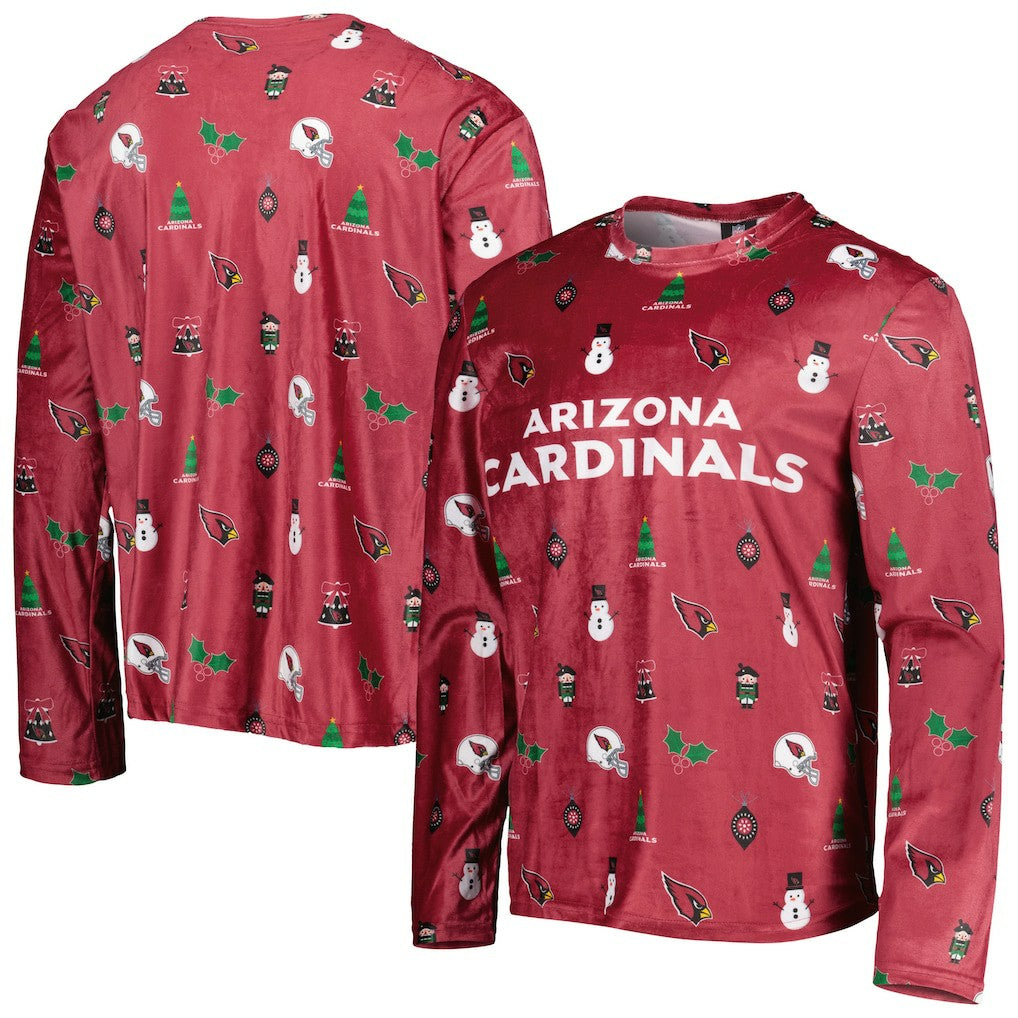 Arizona Cardinals FOCO Holiday Repeat Long Sleeve T-Shirt - Cardinal - NFL