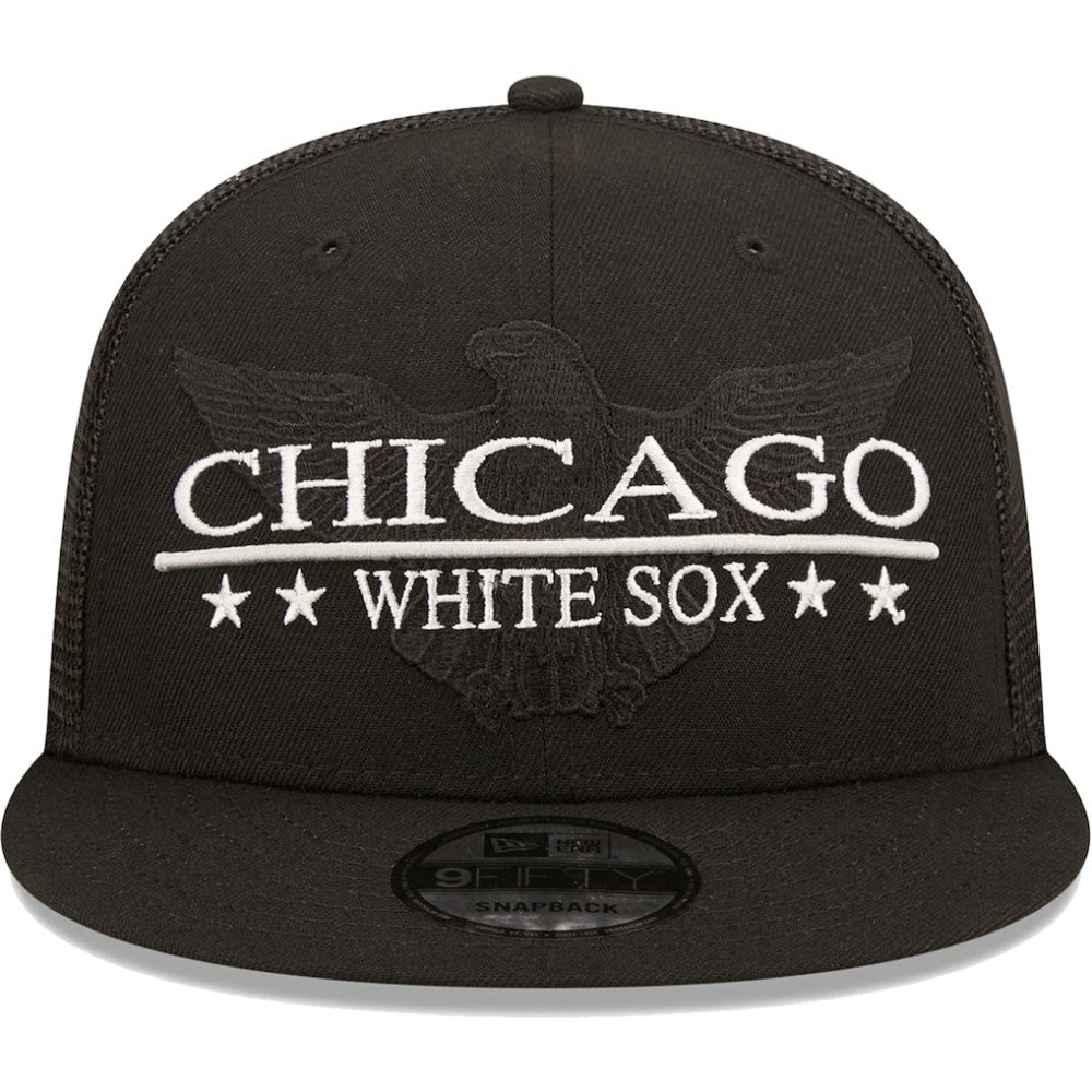 Chicago White Sox New Era Patriot Trucker 9FIFTY Snapback Hat Sale