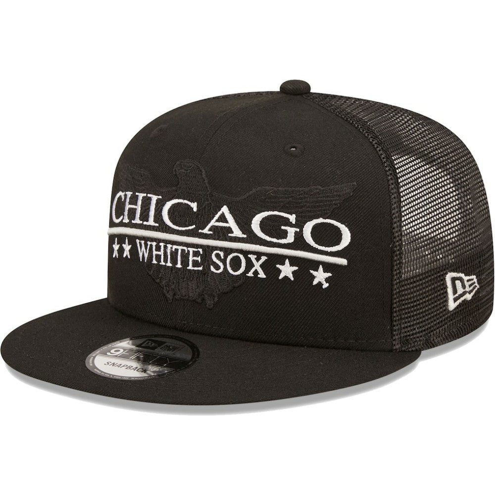 Chicago White Sox New Era Patriot Trucker 9FIFTY Snapback Hat Sale