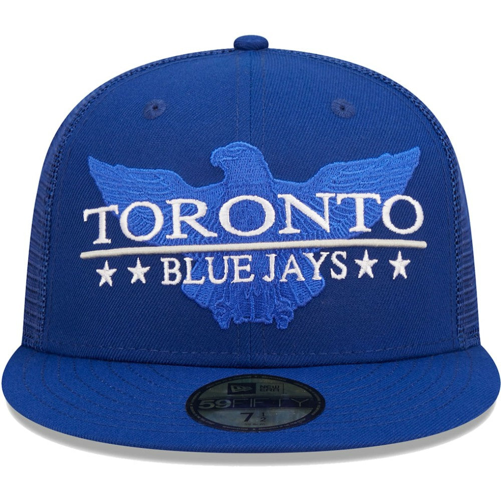 Toronto Blue Jays New Era Patriot Trucker 9FIFTY Snapback Hat Outlet