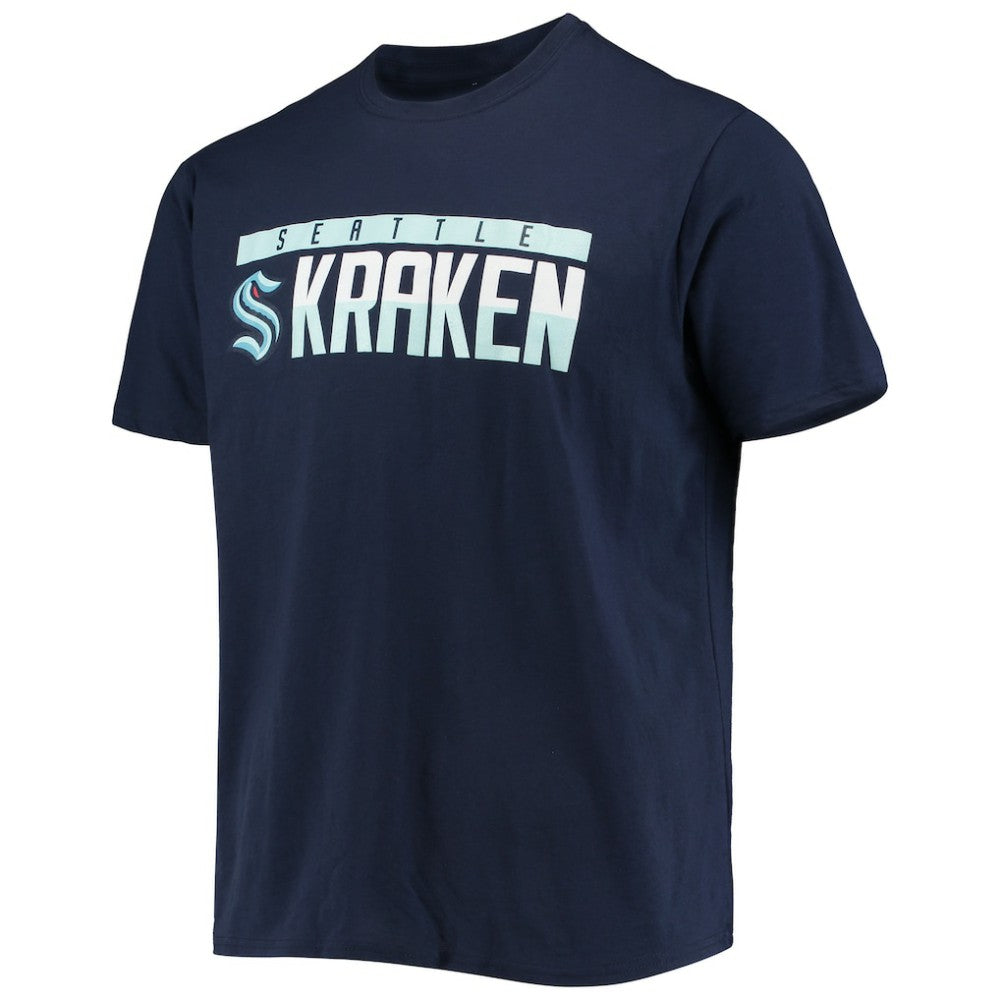 Seattle Kraken Levelwear Richmond Wordmark T-Shirt - Navy | NHL Lifestyle