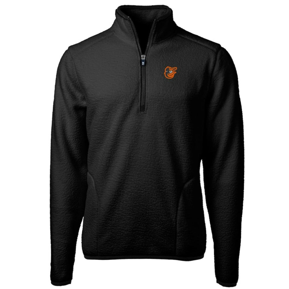 Baltimore Orioles Cutter & Buck Big & Tall Cascade Eco Sherpa Fleece Quarter-Zip Pullover Jacket for sale