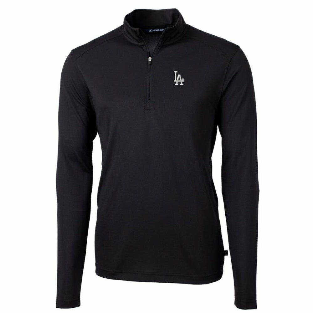 Los Angeles Dodgers Cutter & Buck Big & Tall Virtue Eco Pique Quarter-Zip Pullover Jacket Outlet