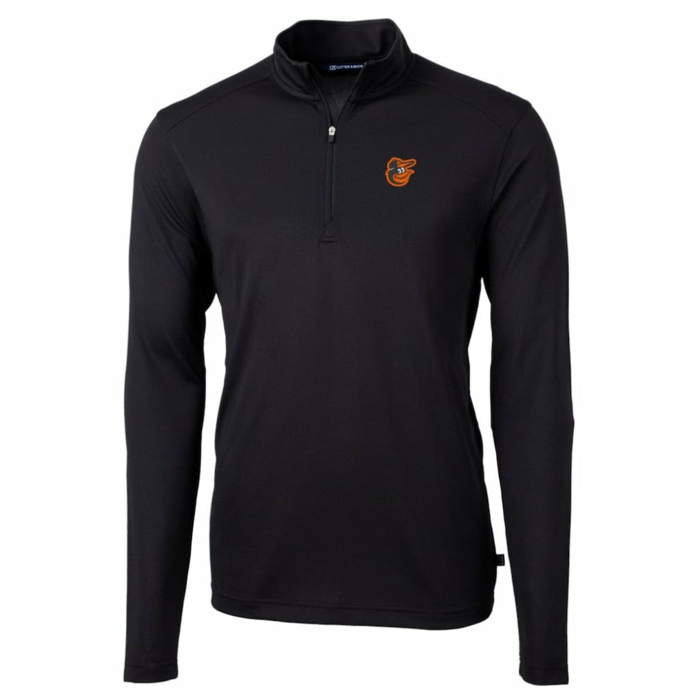 Baltimore Orioles Cutter & Buck Big & Tall Virtue Eco Pique Quarter-Zip Pullover Jacket Sale
