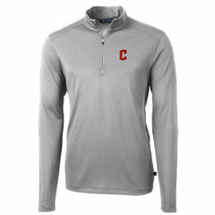 Cleveland Guardians Cutter & Buck Big & Tall Virtue Eco Pique Quarter-Zip Pullover Jacket for sale