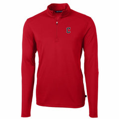 Cleveland Guardians Cutter & Buck Big & Tall Virtue Eco Pique Quarter-Zip Pullover Jacket Discount