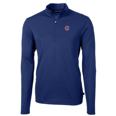 Chicago Cubs Cutter & Buck Big & Tall Virtue Eco Pique Quarter-Zip Pullover Jacket Sale