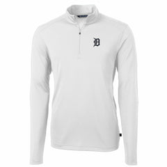 Detroit Tigers Cutter & Buck Big & Tall Virtue Eco Pique Quarter-Zip Pullover Jacket Sale