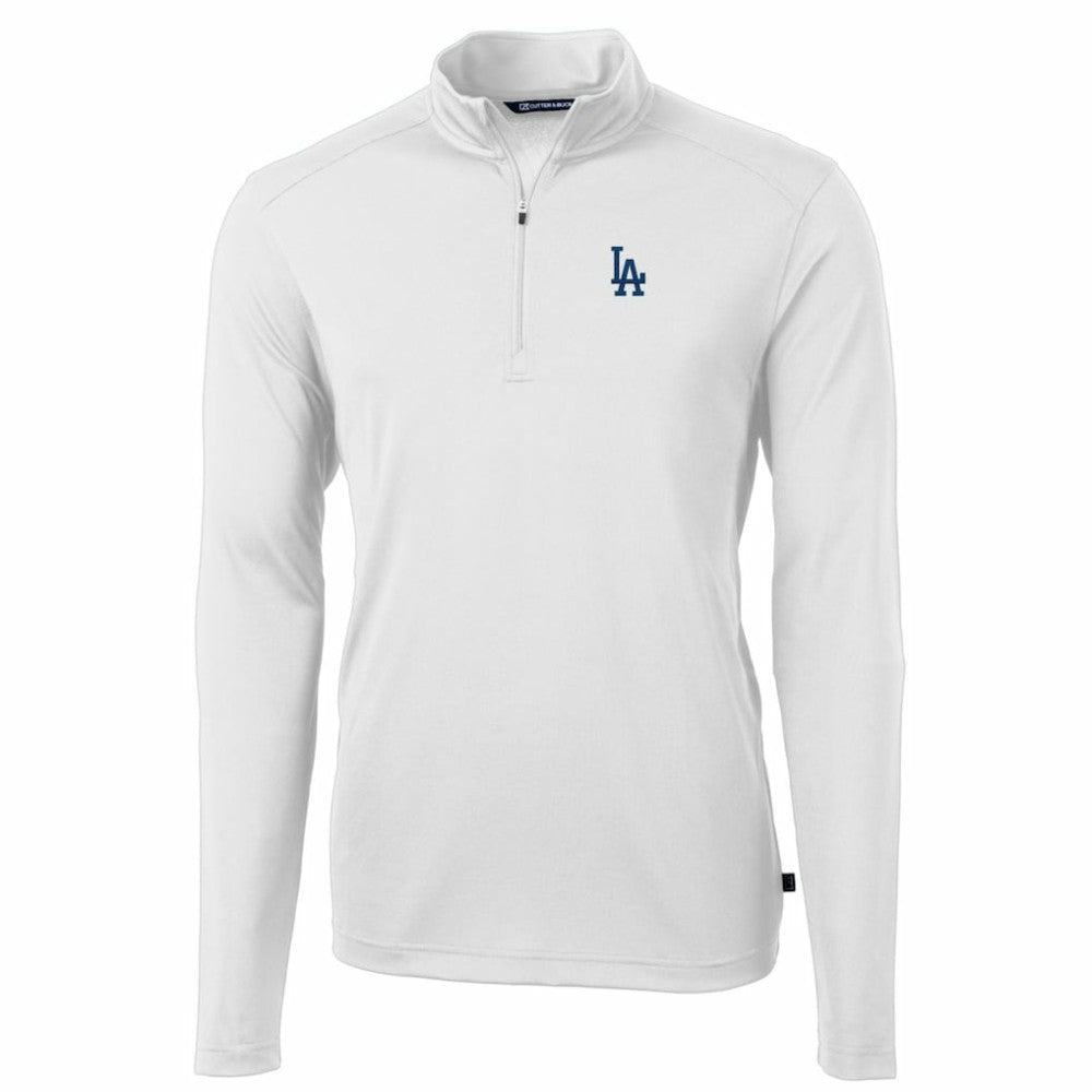 Los Angeles Dodgers Cutter & Buck Big & Tall Virtue Eco Pique Quarter-Zip Pullover Jacket Discount