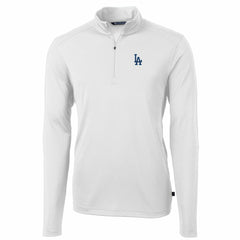 Los Angeles Dodgers Cutter & Buck Big & Tall Virtue Eco Pique Quarter-Zip Pullover Jacket Discount