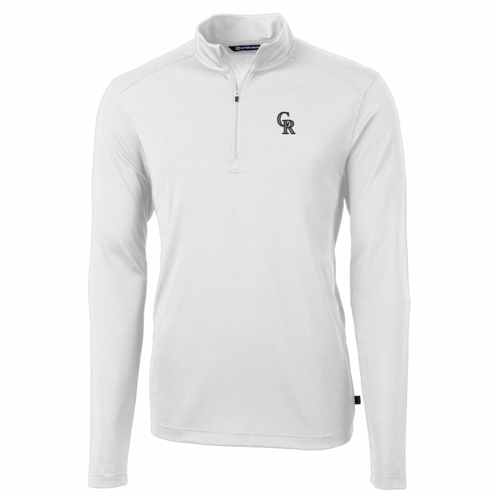 Colorado Rockies Cutter & Buck Big & Tall Virtue Eco Pique Quarter-Zip Pullover Jacket Online