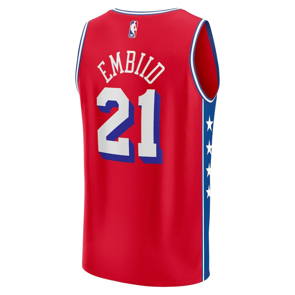 Fanatics Joel Embiid Philadelphia 76ers Fast Break Replica Player Jersey Statement Edition Red