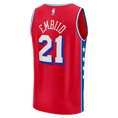 Fanatics Joel Embiid Philadelphia 76ers Fast Break Replica Player Jersey Statement Edition Red