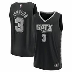 Fanatics Keldon Johnson San Antonio Spurs Fast Break Replica Player Jersey Statement Edition Black
