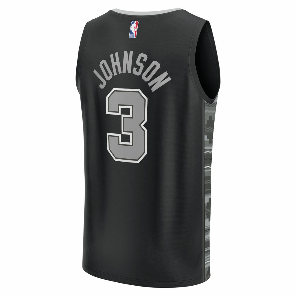 Fanatics Keldon Johnson San Antonio Spurs Fast Break Replica Player Jersey Statement Edition Black