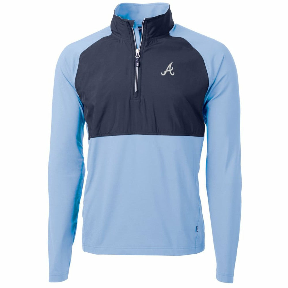 Atlanta Braves Cutter & Buck Adapt Eco Knit Hybrid Recycled Quarter-Zip Pullover Jacket Online