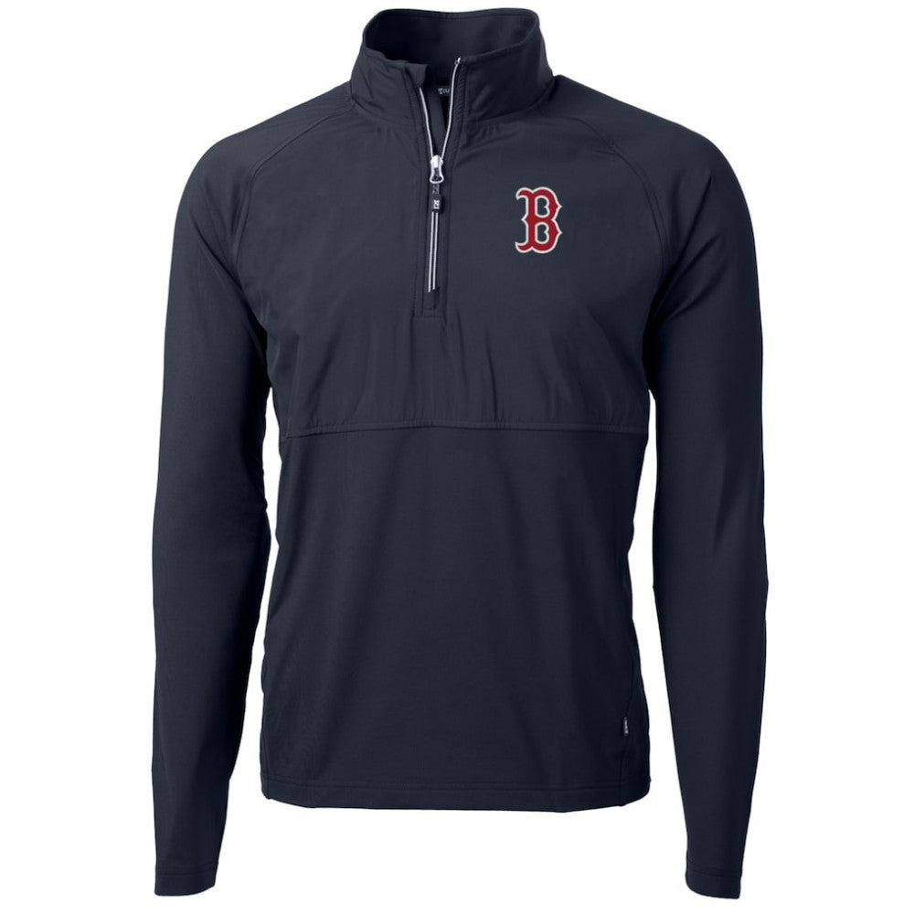 Boston Red Sox Cutter & Buck Adapt Eco Knit Hybrid Recycled Quarter-Zip Pullover Jacket Near Me