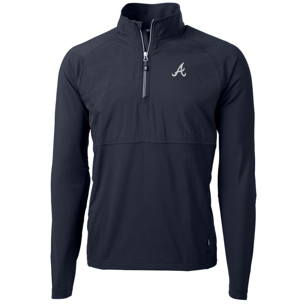 Atlanta Braves Cutter & Buck Adapt Eco Knit Hybrid Recycled Quarter-Zip Pullover Jacket Online