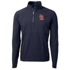 St. Louis Cardinals Cutter & Buck Adapt Eco Knit Hybrid Recycled Quarter-Zip Pullover Jacket for sale