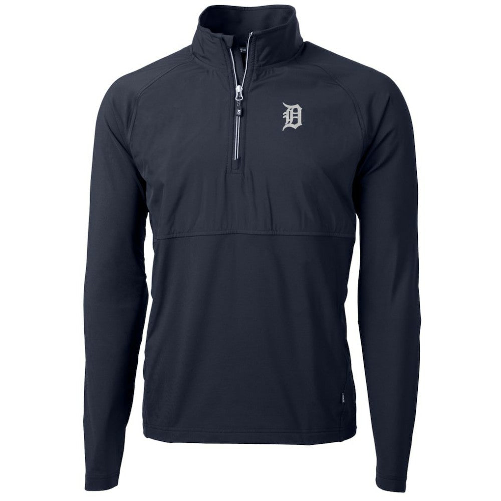 Detroit Tigers Cutter & Buck Adapt Eco Knit Hybrid Recycled Quarter-Zip Pullover Jacket Online