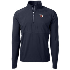 Cleveland Guardians Cutter & Buck Adapt Eco Knit Hybrid Recycled Quarter-Zip Pullover Jacket for sale