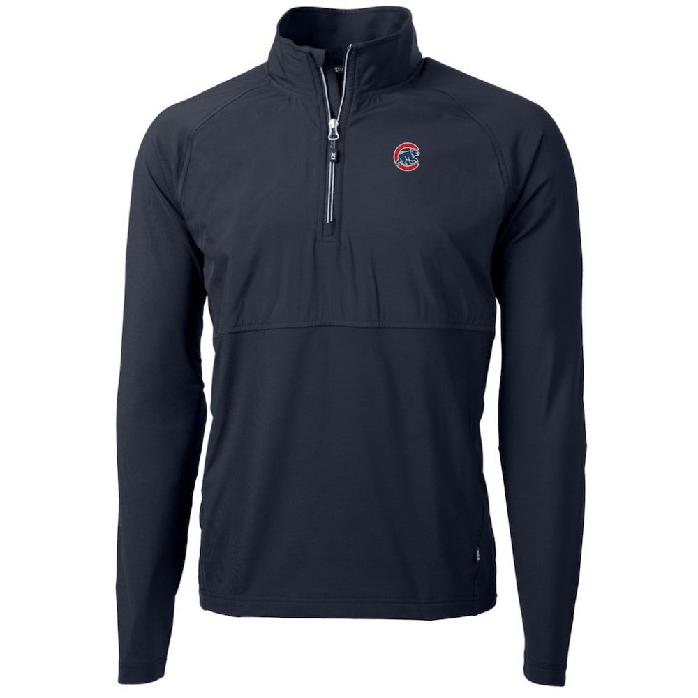 Chicago Cubs Cutter & Buck Adapt Eco Knit Hybrid Recycled Quarter-Zip Pullover Jacket Discount