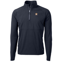 Houston Astros Cutter & Buck Adapt Eco Knit Hybrid Recycled Quarter-Zip Pullover Jacket Discount