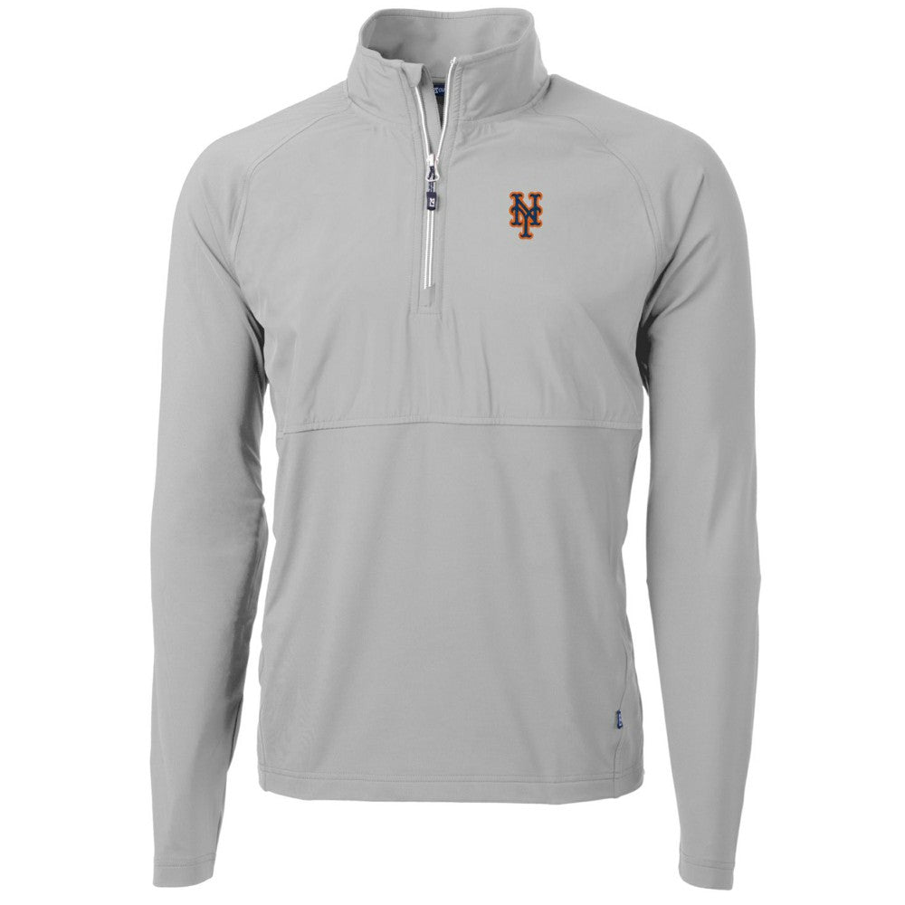 New York Mets Cutter & Buck Adapt Eco Knit Hybrid Recycled Quarter-Zip Pullover Jacket Near Me