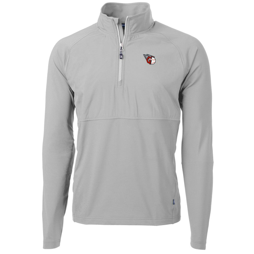 Cleveland Guardians Cutter & Buck Adapt Eco Knit Hybrid Recycled Quarter-Zip Pullover Jacket Discount