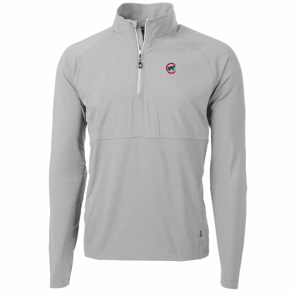 Chicago Cubs Cutter & Buck Adapt Eco Knit Hybrid Recycled Quarter-Zip Pullover Jacket Online