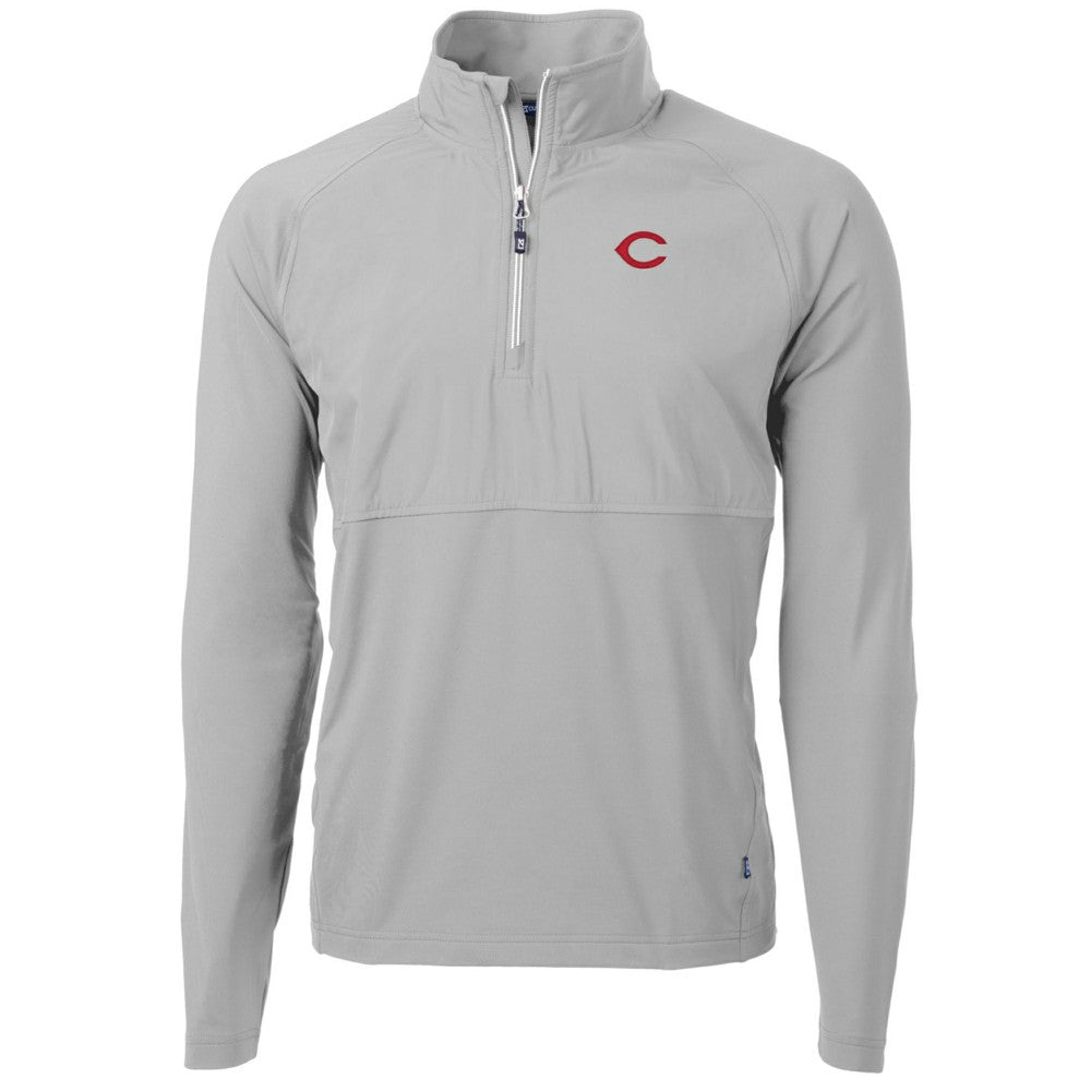 Cincinnati Reds Cutter & Buck Adapt Eco Knit Hybrid Recycled Quarter-Zip Pullover Jacket Online