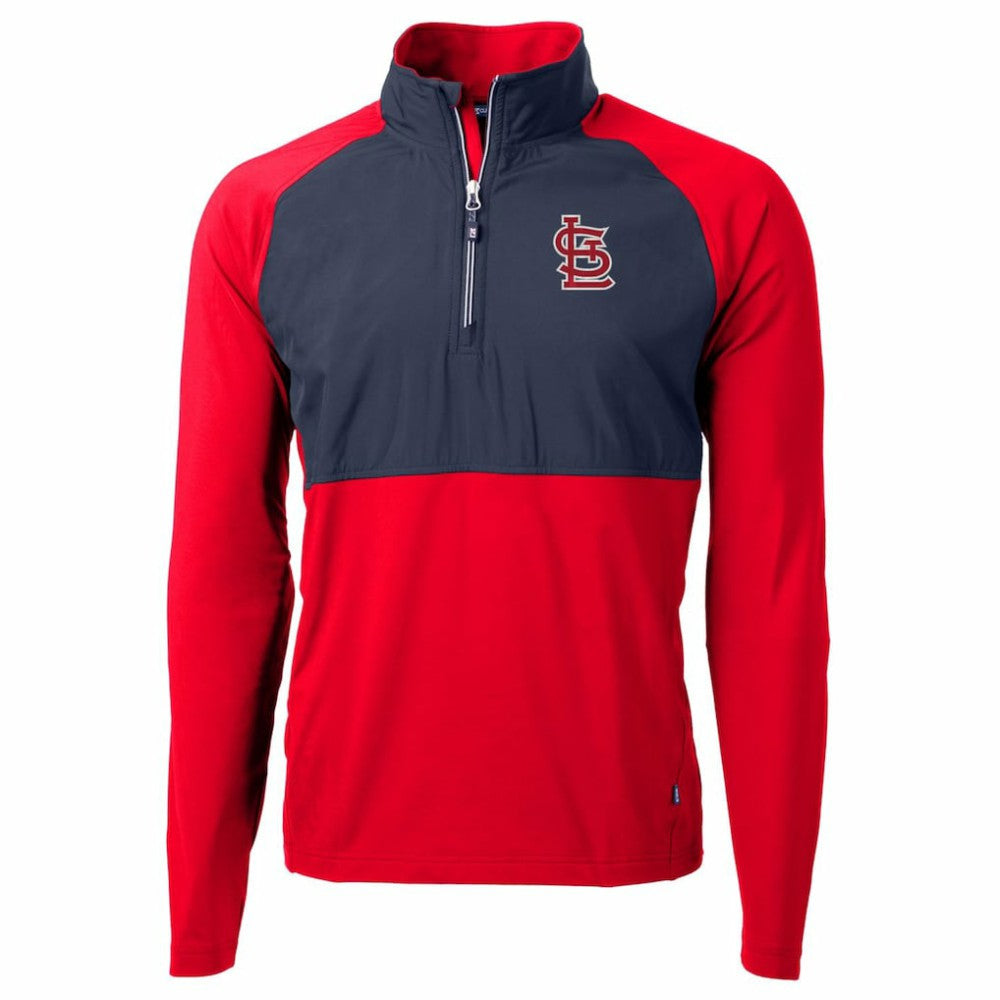St. Louis Cardinals Cutter & Buck Adapt Eco Knit Hybrid Recycled Quarter-Zip Pullover Jacket Outlet