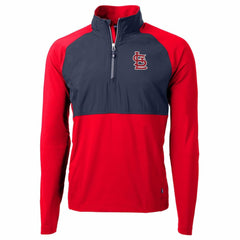 St. Louis Cardinals Cutter & Buck Adapt Eco Knit Hybrid Recycled Quarter-Zip Pullover Jacket Outlet
