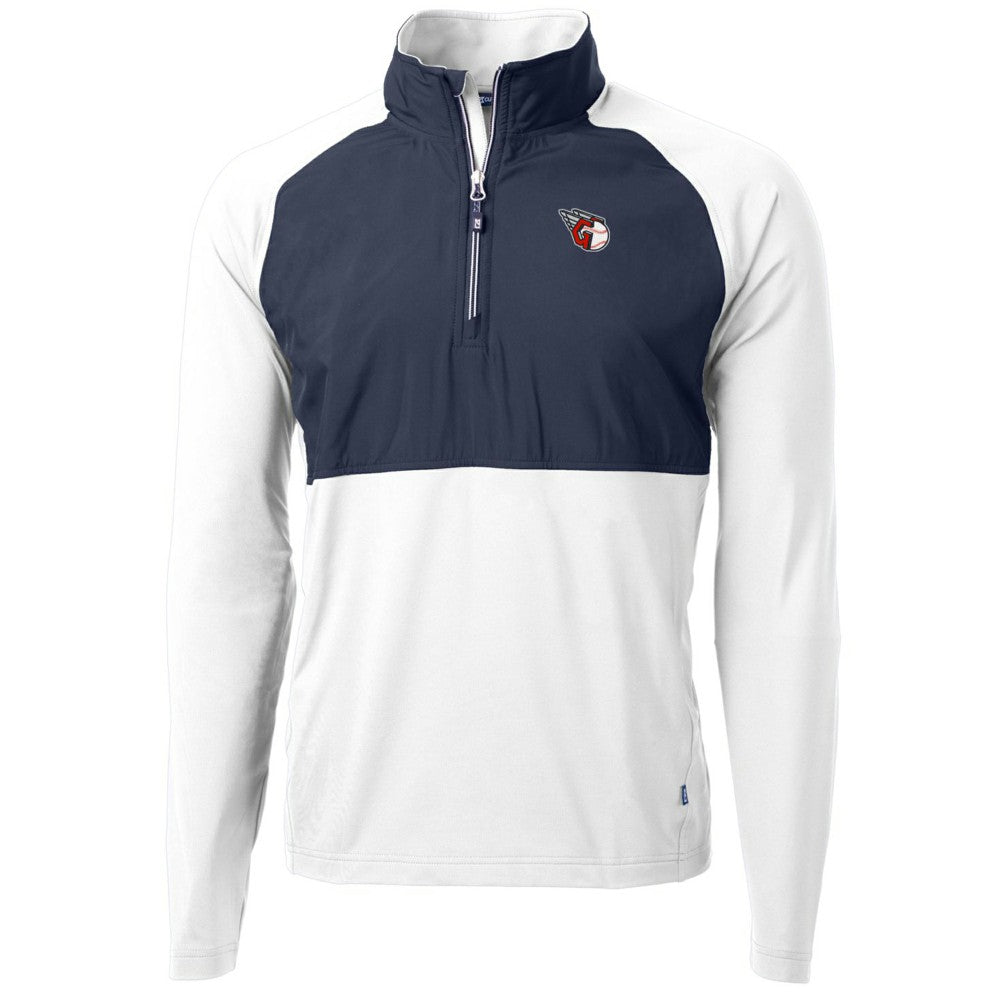 Cleveland Guardians Cutter & Buck Adapt Eco Knit Hybrid Recycled Quarter-Zip Pullover Jacket Outlet