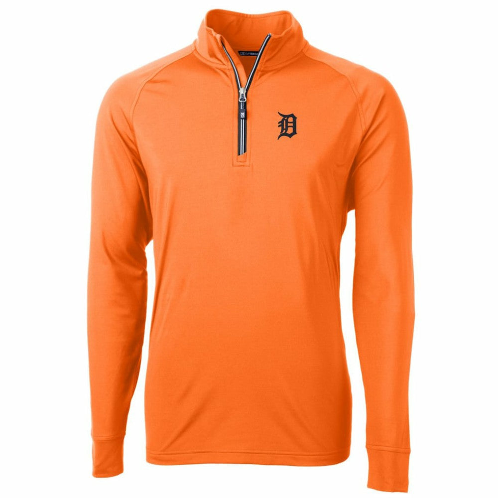 Detroit Tigers Cutter & Buck Adapt Eco Knit Stretch Recycled Quarter-Zip Pullover Jacket for sale