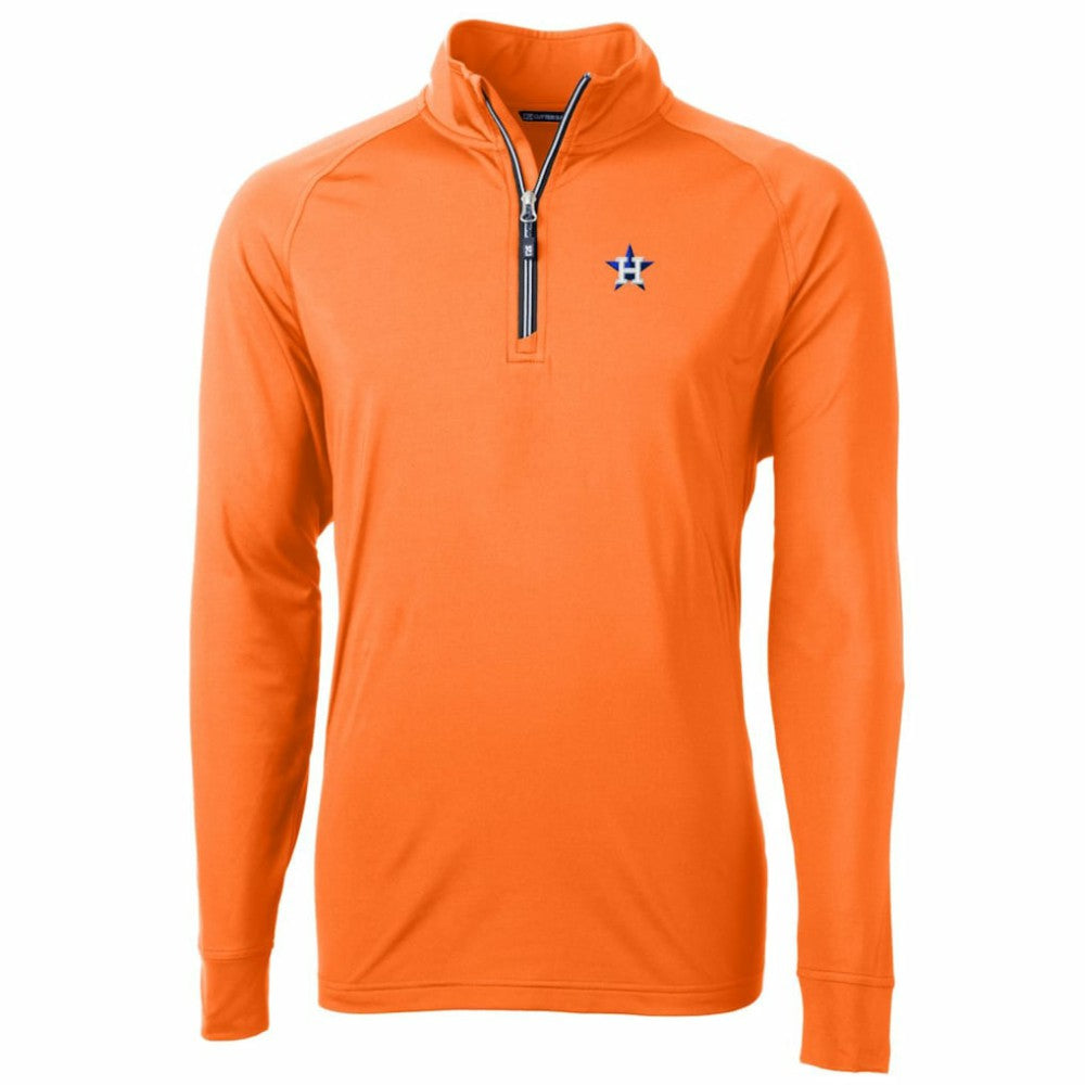 Houston Astros Cutter & Buck Adapt Eco Knit Stretch Recycled Quarter-Zip Pullover Jacket Near Me