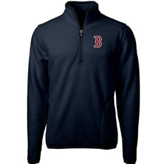 Boston Red Sox Cutter & Buck Cascade Eco Sherpa Fleece Quarter-Zip Pullover Jacket Discount