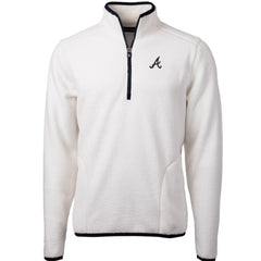 Atlanta Braves Cutter & Buck Cascade Eco Sherpa Fleece Quarter-Zip Pullover Jacket Sale