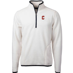 Cleveland Guardians Cutter & Buck Cascade Eco Sherpa Fleece Quarter-Zip Pullover Jacket Sale