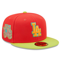 Los Angeles Dodgers New Era 1978 World Series  Lava Highlighter Combo 59FIFTY Fitted Hat for sale