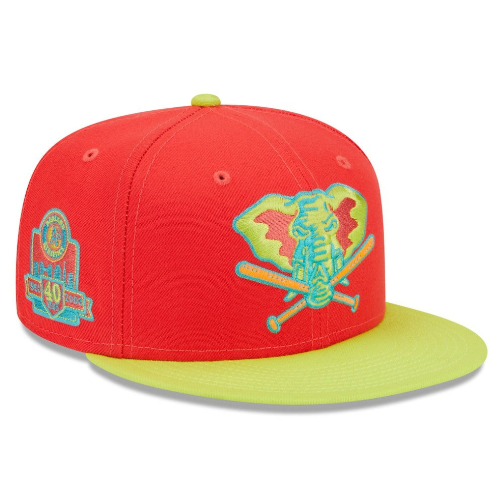 Athletics New Era 40th Anniversary Lava Highlighter Combo 59FIFTY Fitted Hat Discount