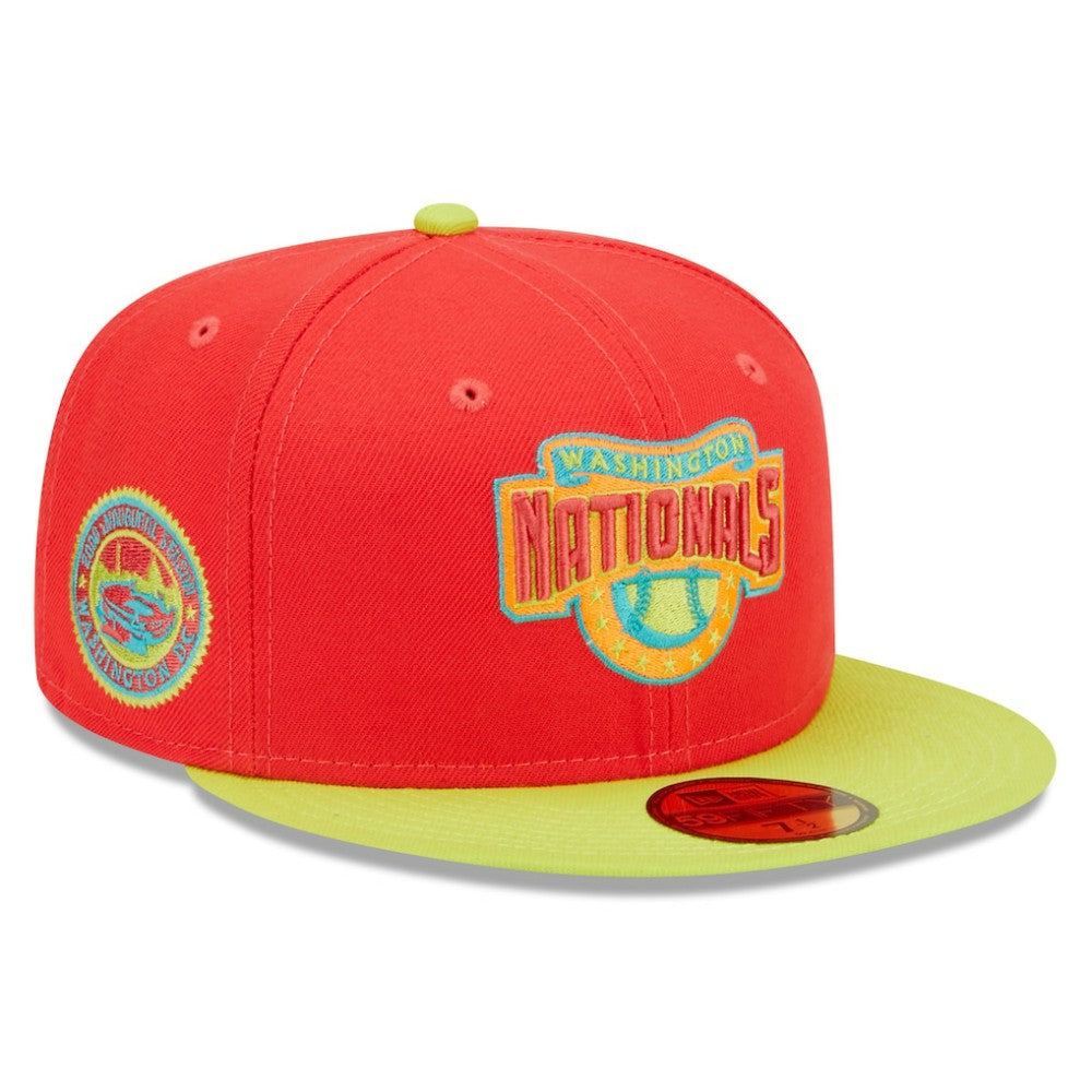 Washington Nationals New Era 2008 Inaugural Season  Lava Highlighter Combo 59FIFTY Fitted Hat Outlet