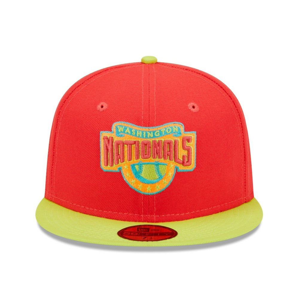 Washington Nationals New Era 2008 Inaugural Season  Lava Highlighter Combo 59FIFTY Fitted Hat Outlet