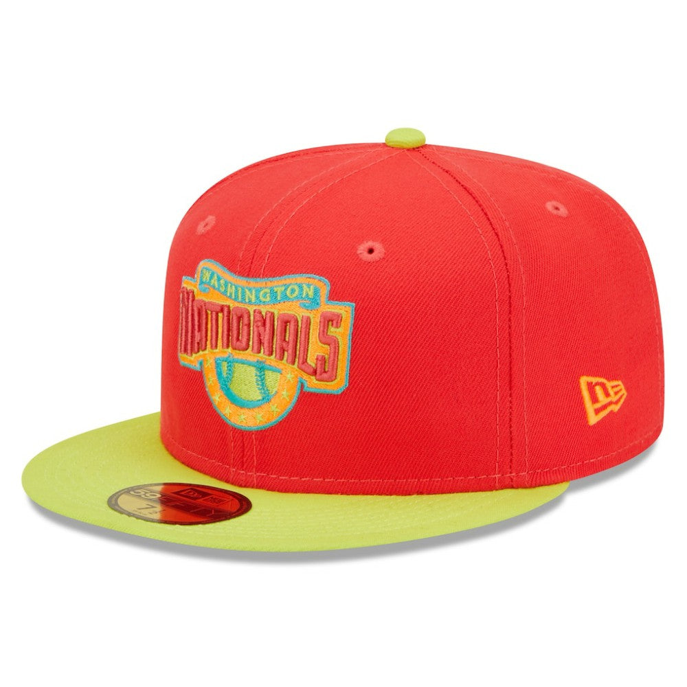 Washington Nationals New Era 2008 Inaugural Season  Lava Highlighter Combo 59FIFTY Fitted Hat Outlet