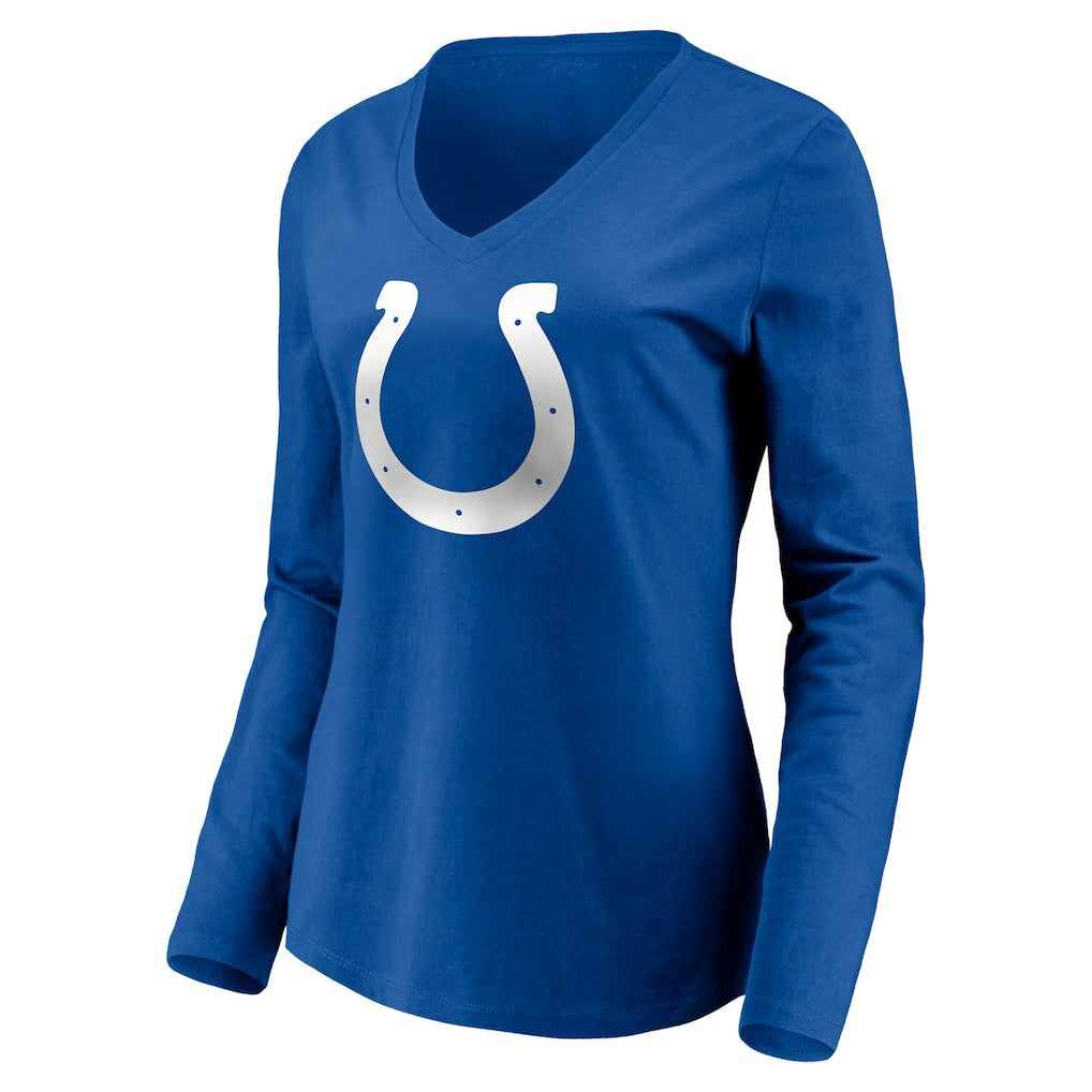 Indianapolis Colts Women's Team Authentic Personalized Name & Number Long Sleeve V-Neck T-Shirt - Royal - NFL