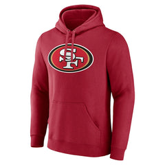San Francisco 49ers Team Authentic Personalized Name & Number Pullover Hoodie - Scarlet - NFL
